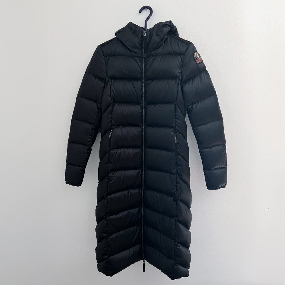 Parajumpers "Leah" Sheen Down Jacket | Black | Size S | Extra-Long | 740 Fill
